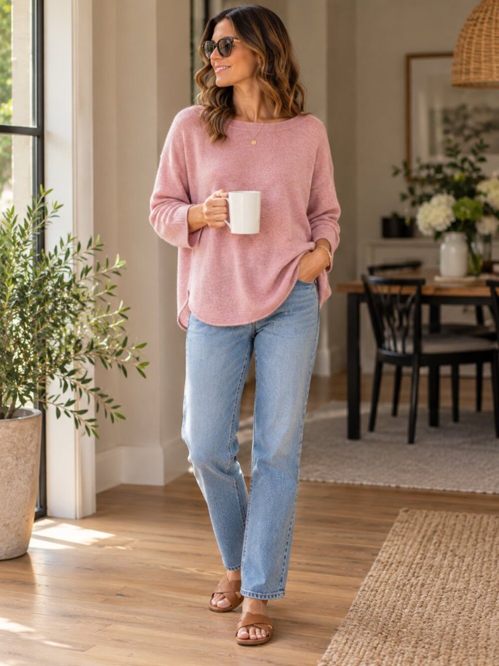 Charter Club 100% Cashmere Blush Sweater | Size L